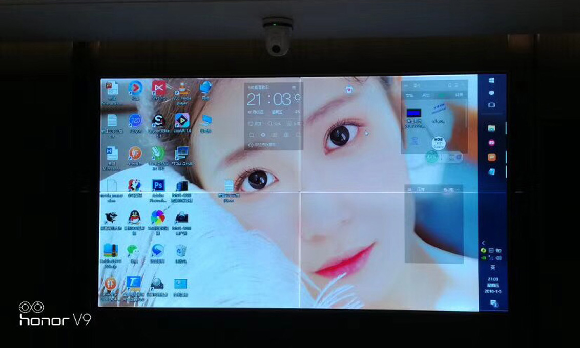 上海某公司展廳2X2無縫拼接屏項目